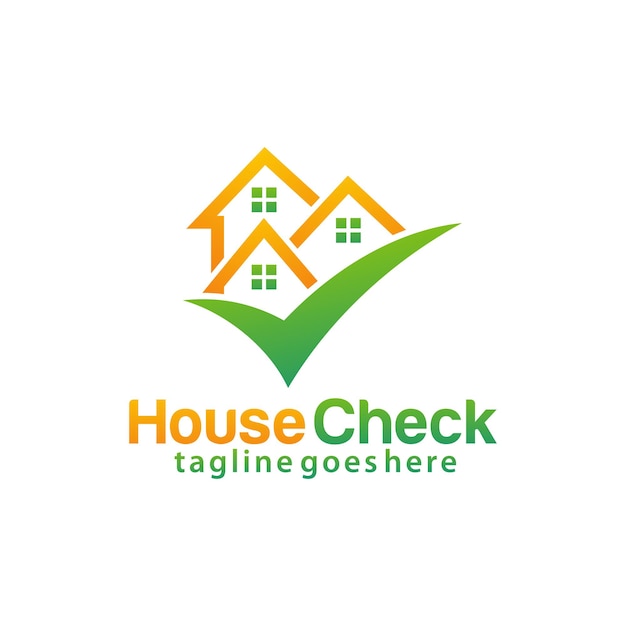 Шаблон дизайна логотипа House Check