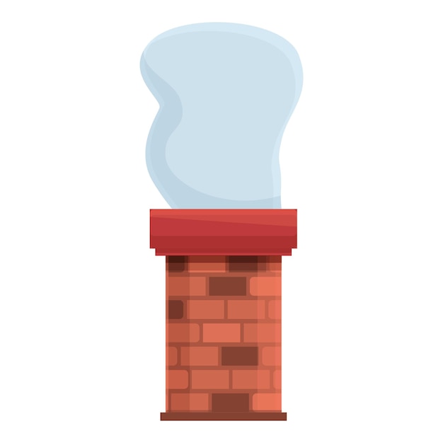 벡터 집 굴뚝 아이콘 흰색 배경에 고립 된 웹 디자인을 위한 집 굴뚝 벡터 아이콘의 만화
