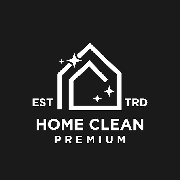 Vector house clean logo icon design illustration