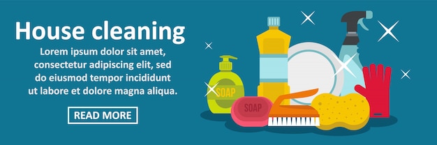 house cleaning banner horizontal concept