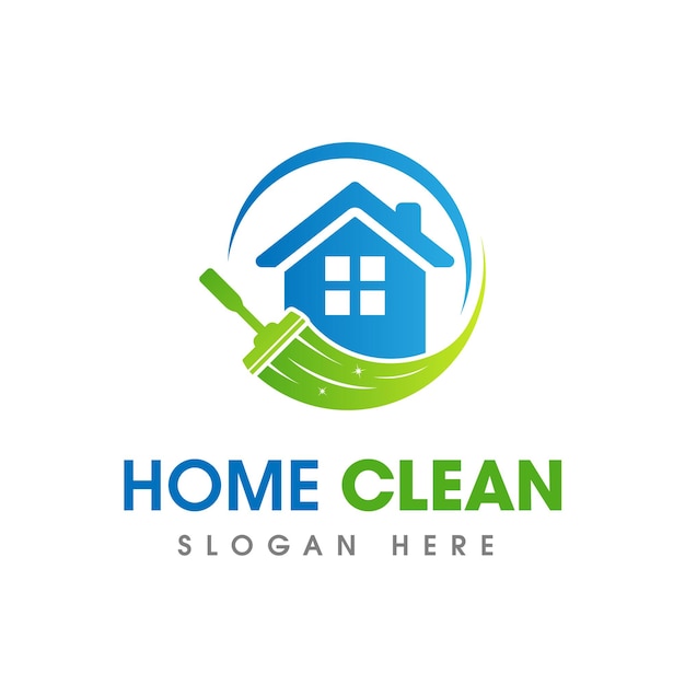 Vector house cleaning service business logo symbol icon design template