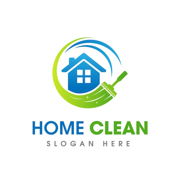 Vector house cleaning service business logo symbol icon design template