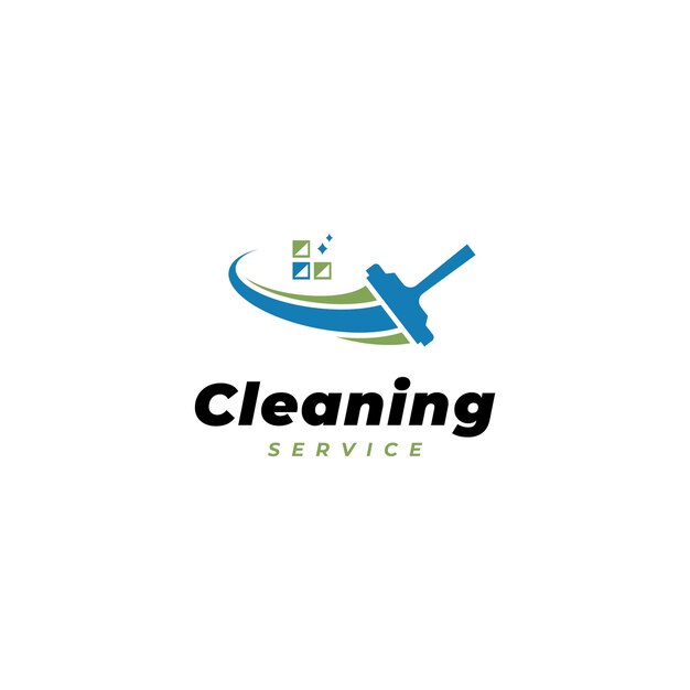 House Cleaning Service Logo Design Vector Template