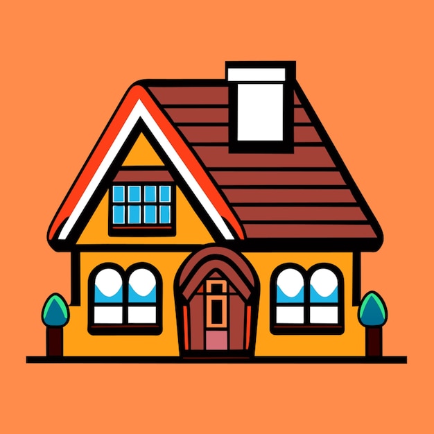 house clipart vector illustration cartoon