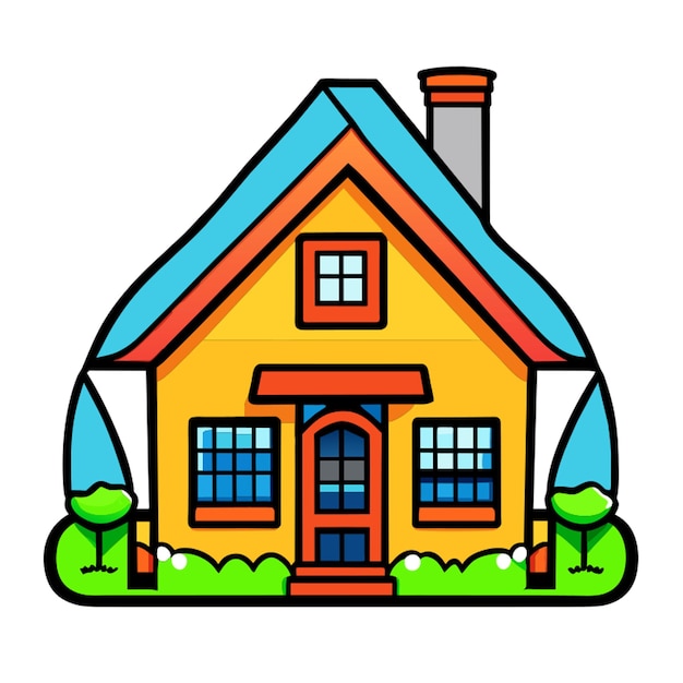 Vector house clipart vector illustration cartoon