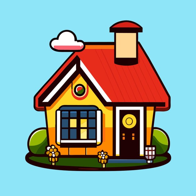 house clipart vector illustration cartoon