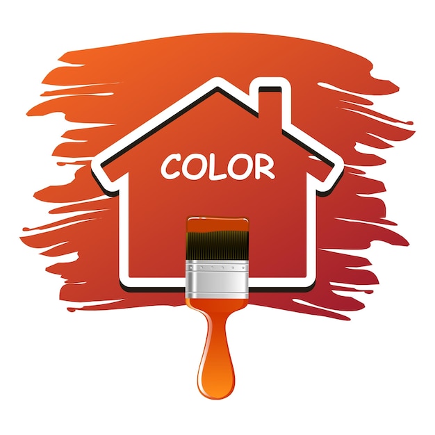 Vector house color vector