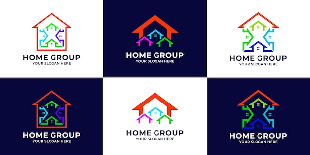 House combined with community or team logo concept