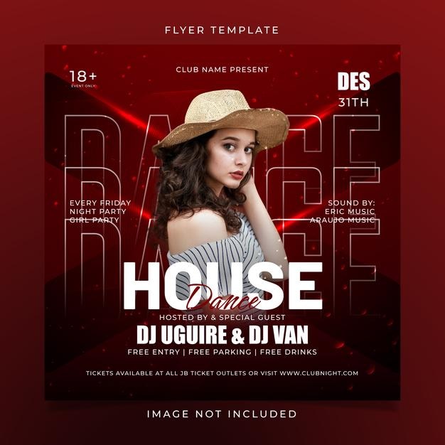 house dance flyer template
