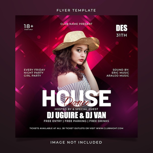 House dance flyer template