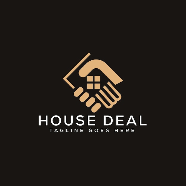 Vector house deal logo design template vector graphic branding element