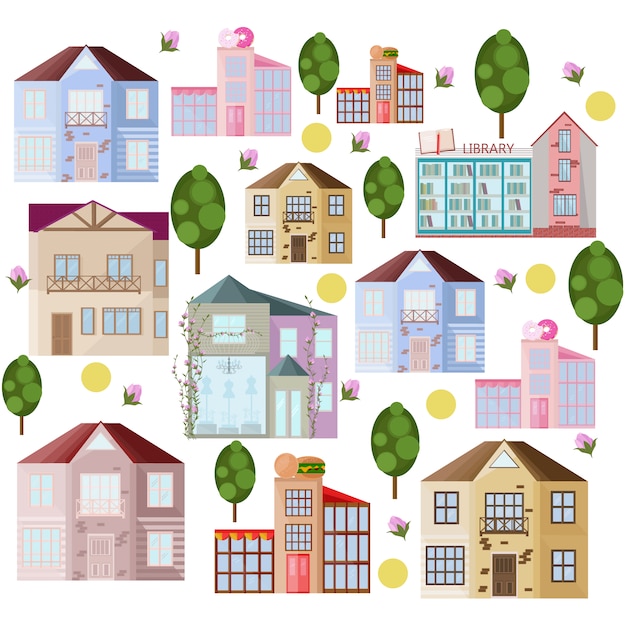 Vector house design collection