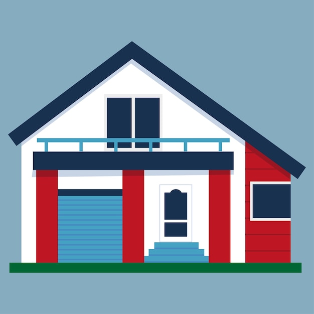 House drawing. cartoon cottage. vector illustration. eps 10.