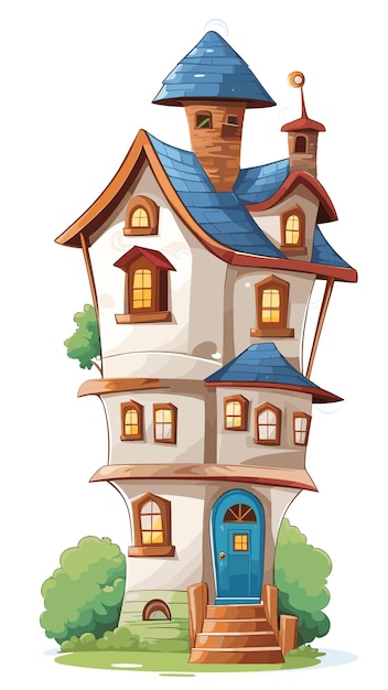 House drawing cartoon illustration vector