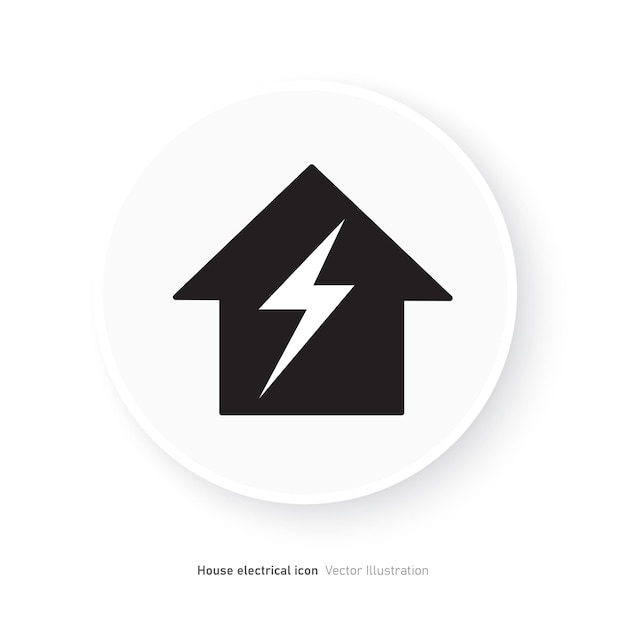 Иллюстрация векторного дизайна электрической иконы дома
