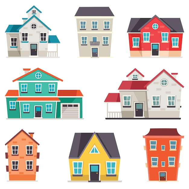 House facade illustration  set