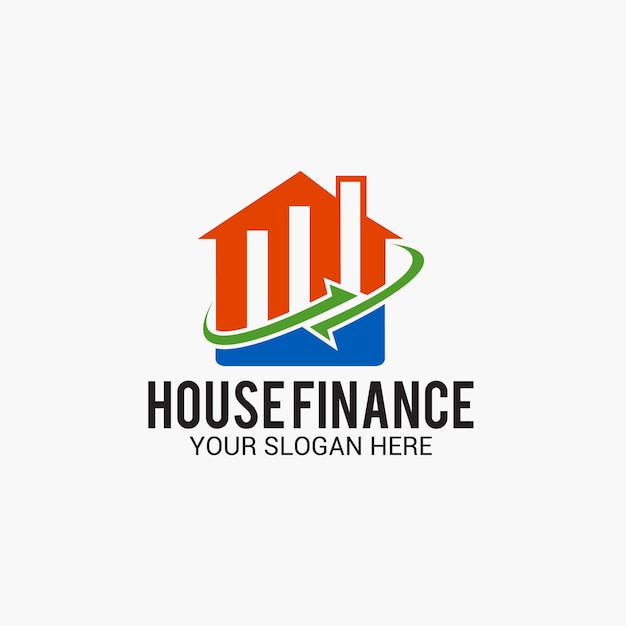 Vector house finance logo