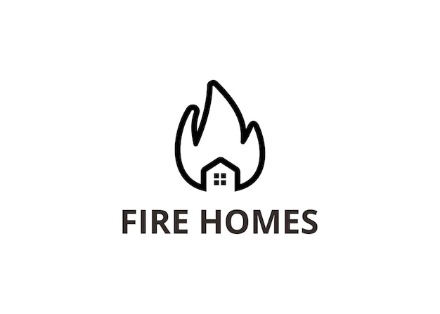 House on fire creative vector design illustration