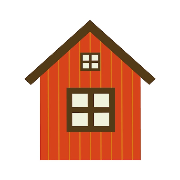 House flat hand drawn vector illustration