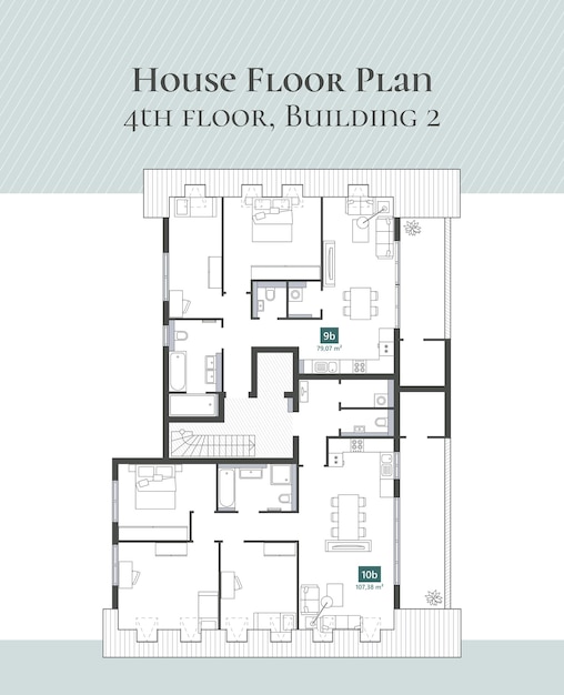Vector house floor plan