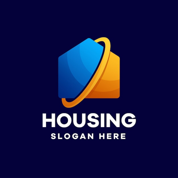 House Gradient Colorful Logo Design