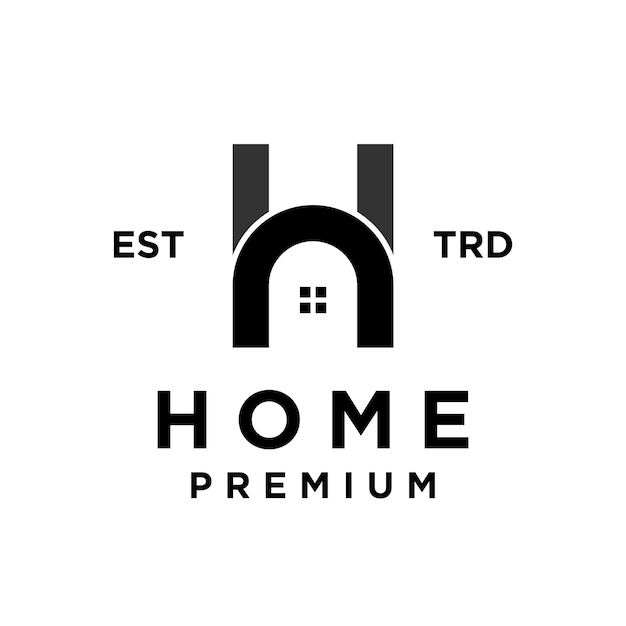 House H letter logo icon design illustration