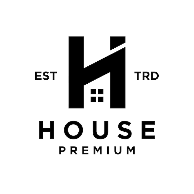 Vector house h letter logo icon design illustration