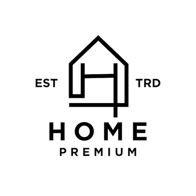 House H letter logo icon design illustration