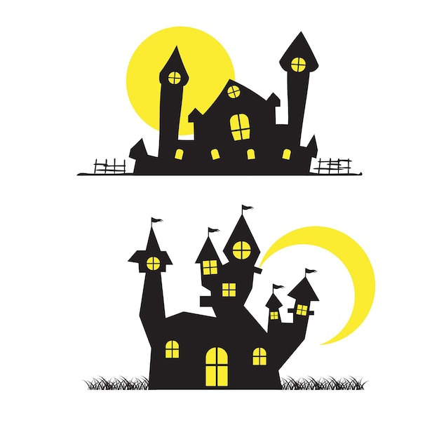 Векторная иллюстрация дома на хэллоуин