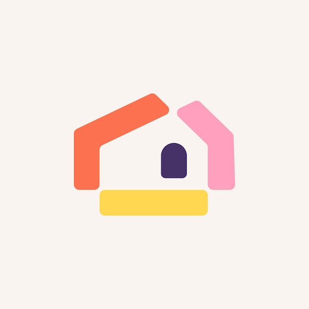 家の住宅ローンの不動産ロゴ ベクトル アイコン イラスト