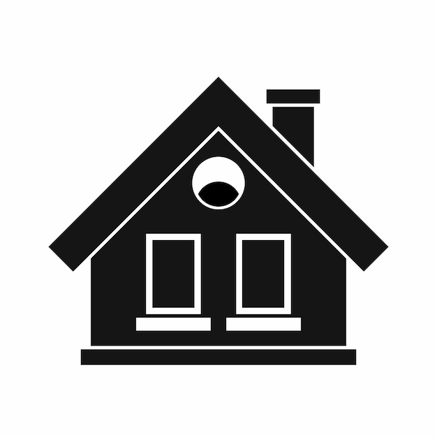 House icon in simple style isolated on white background Structure symbol