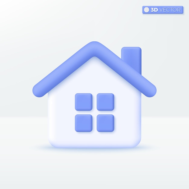 House icon symbols Trendy Smart Home Real estate loan mortgage back concept 3D vector isolated illustration design Cartoon pastel Minimal style You can used for mobile app ux ui print ad