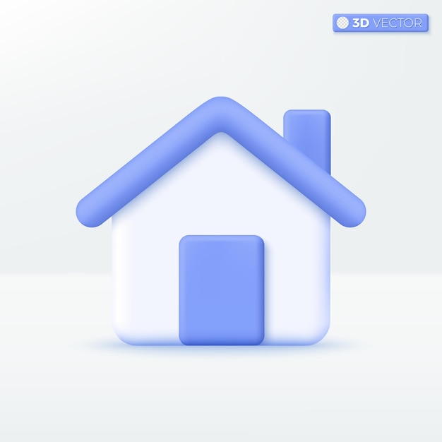 House icon symbols trendy smart home real estate loan mortgage back concept 3d vector isolated illustration design cartoon pastel minimal style you can used for mobile app ux ui print ad