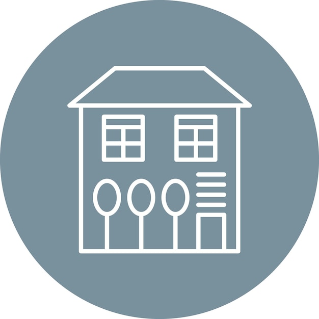 Векторное изображение значка дома может быть использовано для улучшения дома