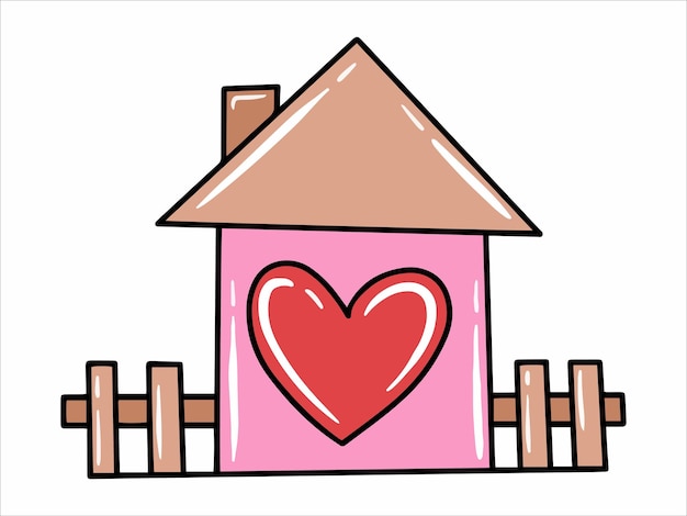 House Icon with Heart Decoration