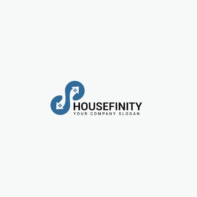 Vector house infinity logo