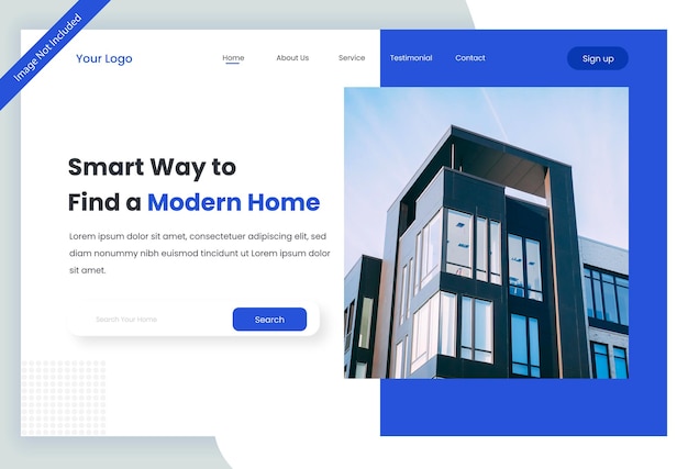 House interior website landing page ui design