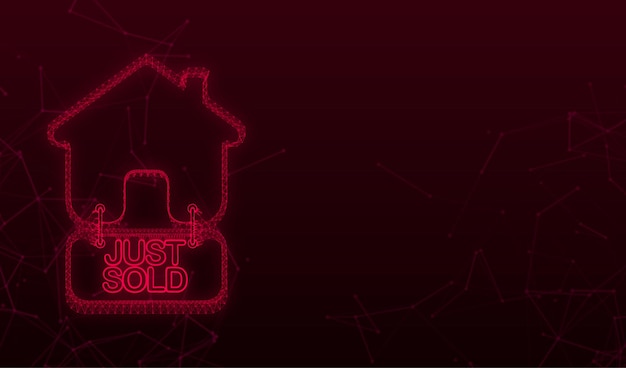 House just sold tag plexus icon. vector illustration