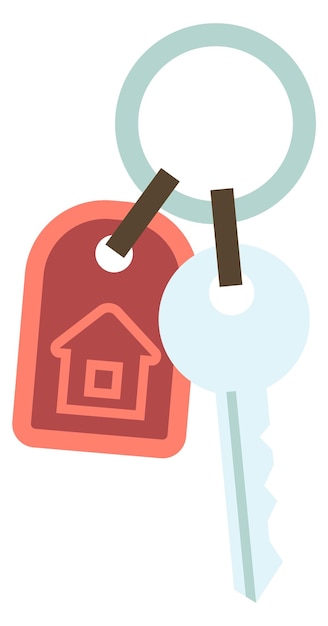 Вектор Икона цвета ключа дома владелец недвижимости