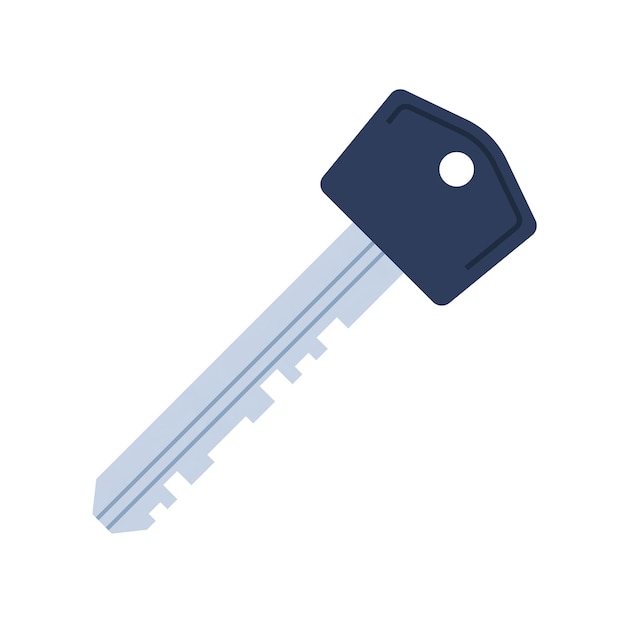 House key Realistic modern door key Home security Vector illustration