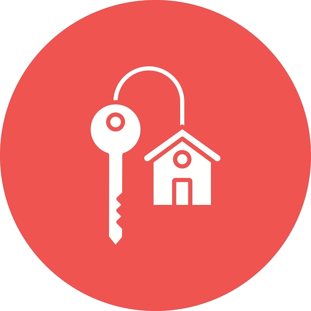 Vector house key vector illustration style