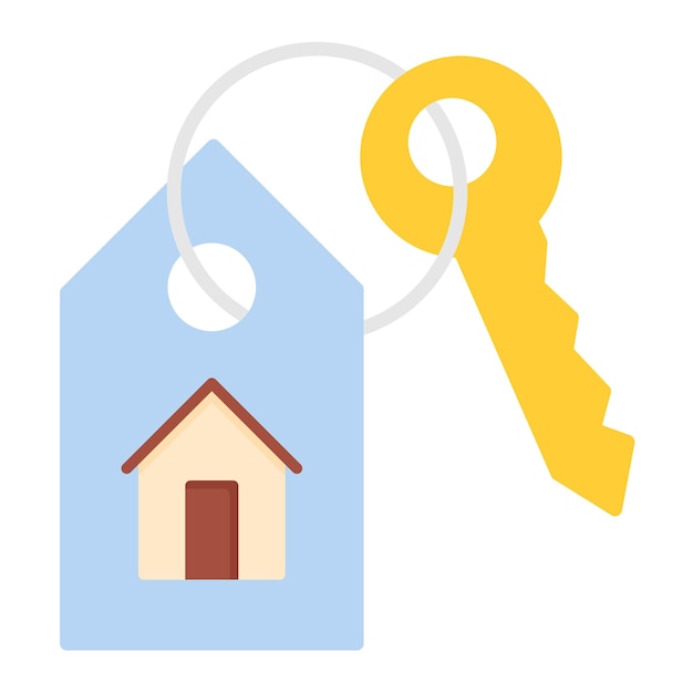 Vector house key vector illustration