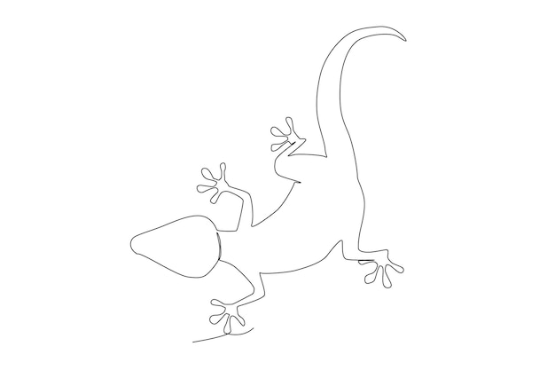 A house lizard line art