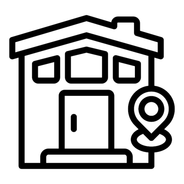 House location call taxi icon outline vector Delivery service