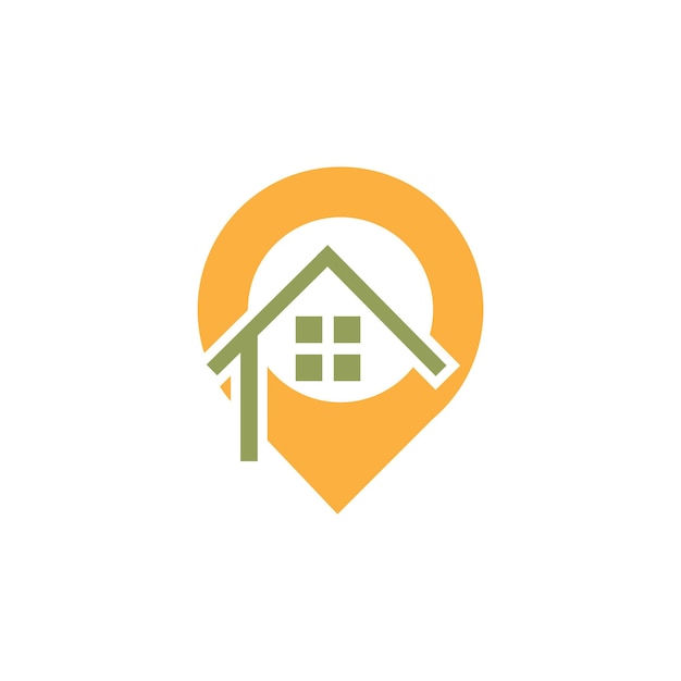 A House location logo home location pin house logo