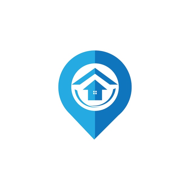 A House location logo home location pin house logo