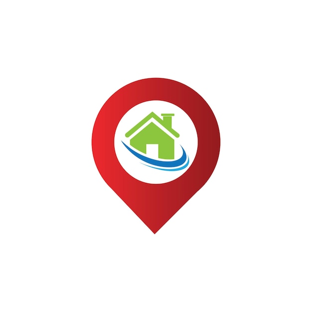 A House location logo home location pin house logo