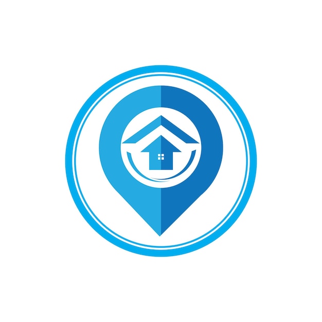 A House location logo home location pin house logo