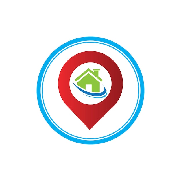 A House location logo home location pin house logo