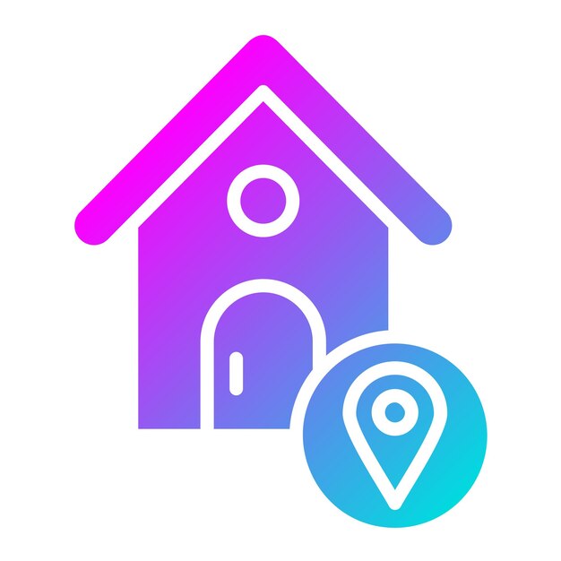 House Location Vector Icon Design Illustration